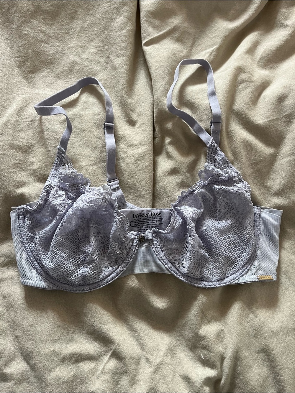 La Vie En Rose Lace Underwire Bra in Lavender